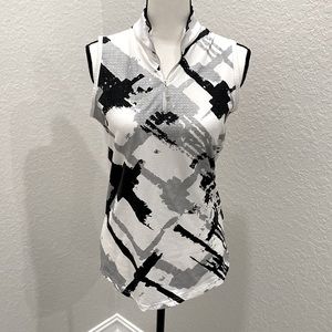 Bette & Court black & white sports sleeveless top